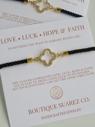 Manifest Love • Luck • Hope & Faith - Clover Bracelet