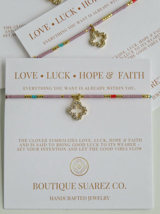 Infinite Luck - Abigail Clover Bracelet - Lavender