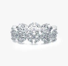 Load image into Gallery viewer, Clover Eternity Band - Sterling Silver