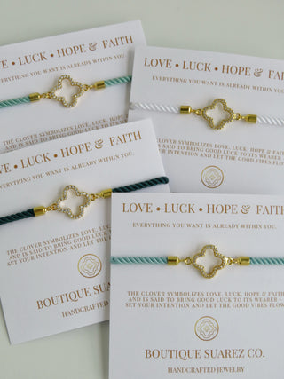 Manifest Love • Luck • Hope & Faith - Clover Bracelet