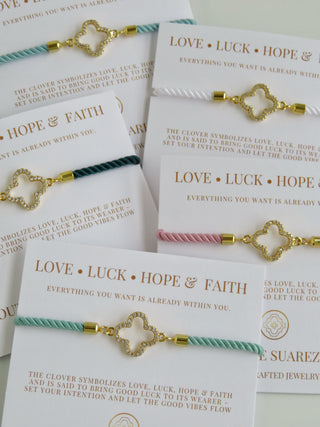 Manifest Love • Luck • Hope & Faith - Clover Bracelet