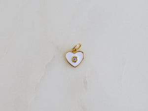 Hamsa Heart Clover 1 Initial Bracelet - Figaro Link
