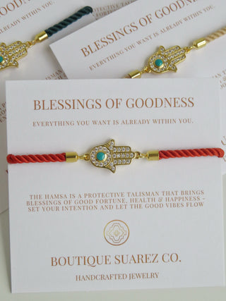 Sacred Blessings - Hamsa Evil Eye Bracelet