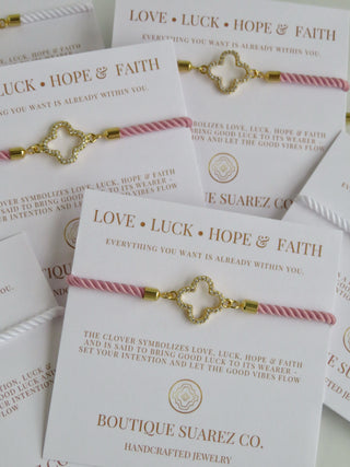 Manifest Love • Luck • Hope & Faith - Clover Bracelet