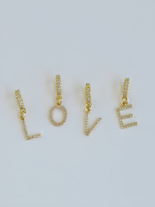 Diamond Initial Charm with Diamond Clasp