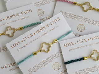 Manifest Love • Luck • Hope & Faith - Clover Bracelet