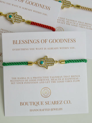 Sacred Blessings - Hamsa Evil Eye Bracelet