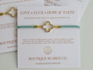 Manifest Love • Luck • Hope & Faith - Clover Bracelet