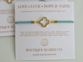 Manifest Love • Luck • Hope & Faith - Clover Bracelet