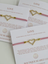 Load image into Gallery viewer, Beatrice Heart Slider Bracelet - Love