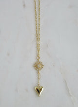 Load image into Gallery viewer, Diamond Sun Heart Extension Necklace - Life &amp; Love