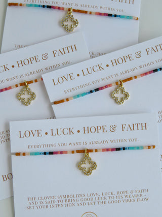 Infinite Luck - Abigail Clover Bracelet - Cognac