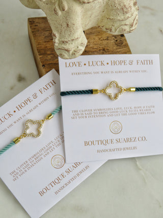 Manifest Love • Luck • Hope & Faith - Clover Bracelet