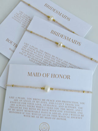 Bridesmaids & Maid of Honor - Pearl Bracelet