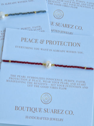 Manifest Peace - Pearl Bracelet