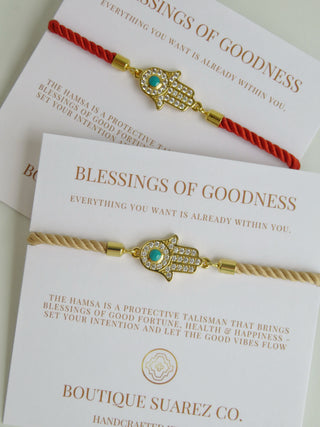 Sacred Blessings - Hamsa Evil Eye Bracelet