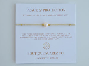 Rena Pearl Bracelet - Peace & Protection