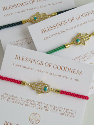 Sacred Blessings - Hamsa Evil Eye Bracelet