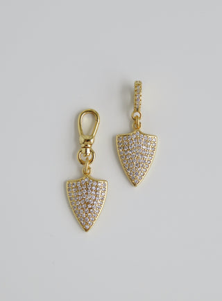 Diamond Shield Charm on Clasp