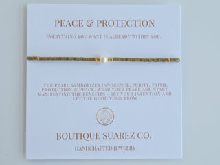 Manifest Peace - Pearl Bracelet