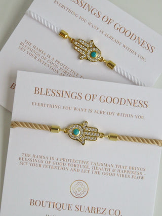 Sacred Blessings - Hamsa Evil Eye Bracelet
