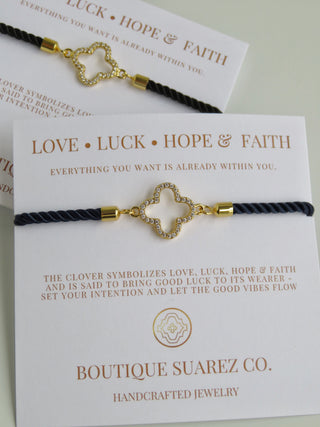 Manifest Love • Luck • Hope & Faith - Clover Bracelet