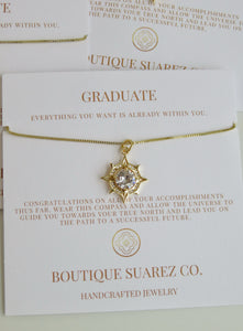 Graduate Compass Necklace