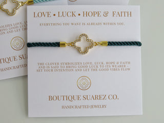 Manifest Love • Luck • Hope & Faith - Clover Bracelet