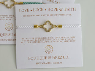 Manifest Love • Luck • Hope & Faith - Clover Bracelet