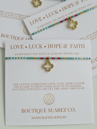 Infinite Luck - Abigail Clover Bracelet Blue