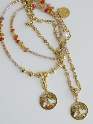 Love Intention - Rose Quartz Wrap Bracelet - Necklace