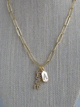 Load image into Gallery viewer, Love &amp; Initial Tag Necklace - Clip Chain