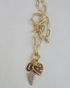 Love & Protection Charm Cluster Necklace - Clip