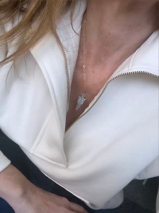 Rose Cut Diamond Arrowhead Pendant