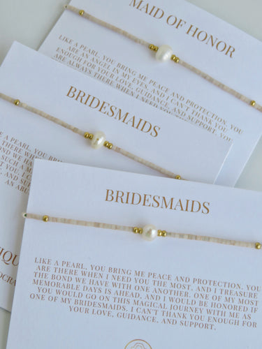 Bridesmaids & Maid of Honor - Pearl Bracelet