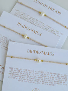 Bridesmaids & Maid of Honor - Pearl Bracelet