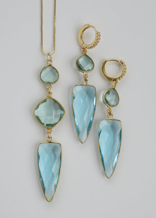 Blue Topaz and Apatite Crystal Collection