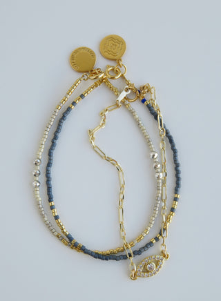 Evil Eye - Beaded Wrist Stack of 3