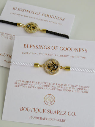Circle of Protection - Hamsa Evil Eye Bracelet