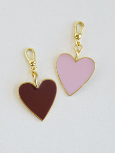Enamel Heart Pendant on Swivel Clasp