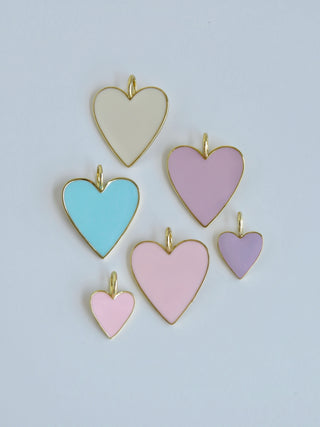 Enamel & Gold Heart Pendant