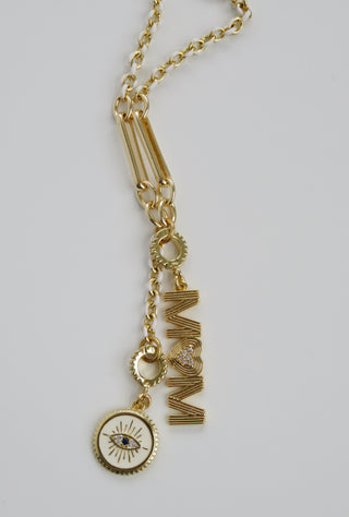 Hilda Evil Eye Charm on Diamond Clasp