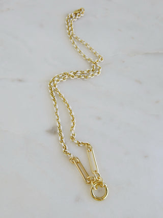 Blanc Charm Holder Necklace - Clicker Clasp - add charms
