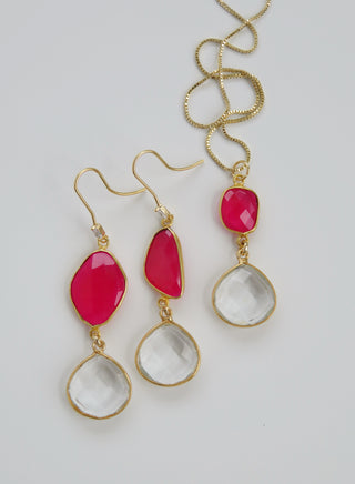 Pink and Clear Quartz Crystal Collection