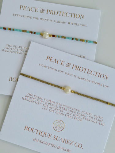 Rena Pearl Bracelet - Peace & Protection