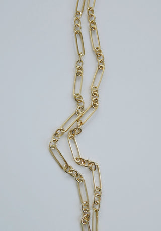Small Mixed Link Figaro Necklace - add hinged clasp charms
