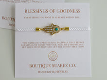 Load image into Gallery viewer, Beatrice Turquoise Hamsa Bracelet - Blessings Of Goodness