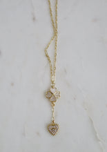 Load image into Gallery viewer, Diamond Clover Heart Extension Necklace - love • luck • hope &amp; faith