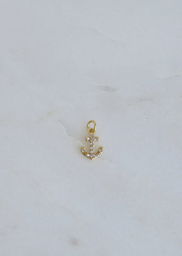 Diamond Anchor Charm