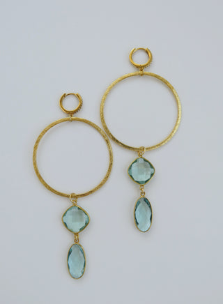 Palm Beach Crystal Hoop Earrings
